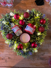Load image into Gallery viewer, Shimmering Spruce - 8 oz tin Christmas red tins