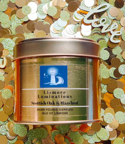 Scottish Oak and Hazelnut - 8oz wax candle -