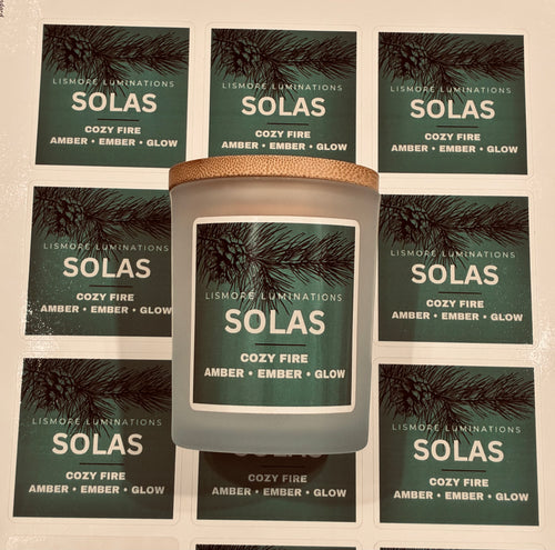 Solas - small glass candle