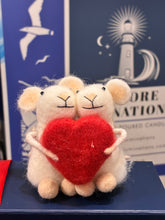 Load image into Gallery viewer, Mice holding a love heart .