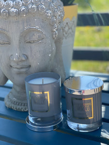 Luxury Glass Candle - Grey Sorocco