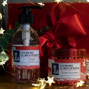 Christmas gift box small red - fireside soap & winter wonderland