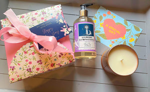 Mothers day gift - hand wash and 8oz candle gift box